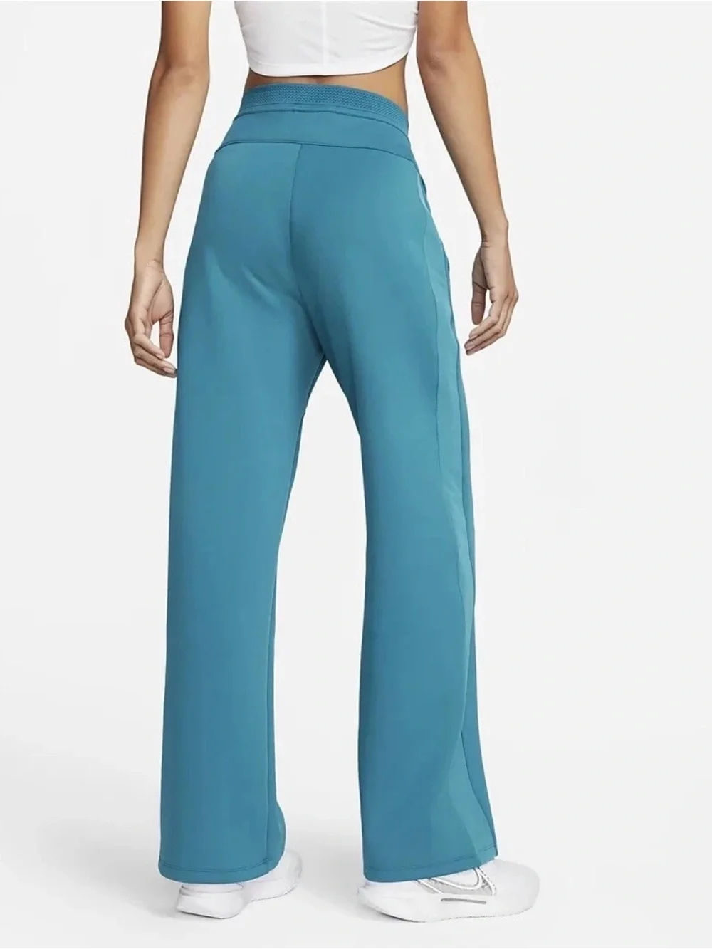 Nike court Dri-fit Women's Teal-Blue Wide-Leg Track Pants